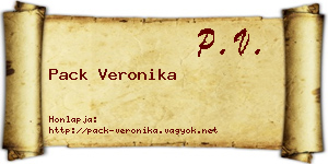 Pack Veronika névjegykártya